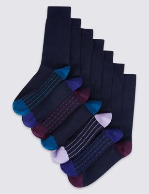 7 Pairs of Cool & Freshfeet&trade; Cotton Rich Socks
